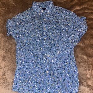 Club Monaco Blue Floral Men's Shirt